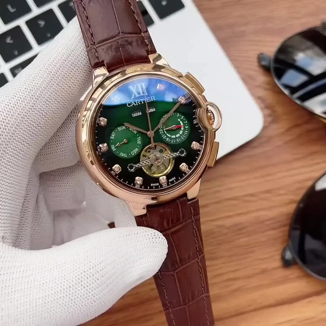 Cartier Green Dial Rose Gold