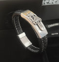 Chrome Hearts Style Leather Bracelet