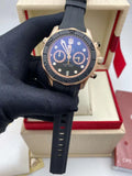 Omega Rose Gold Black Rubber