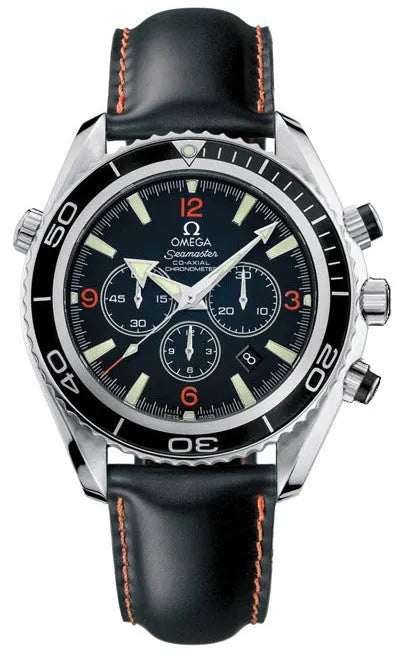 Omega Seamaster Chronograph Black Leather