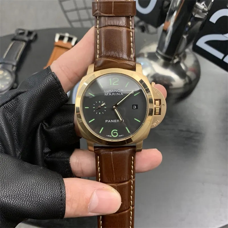 Panerai Gold Black Leather - Hình 9