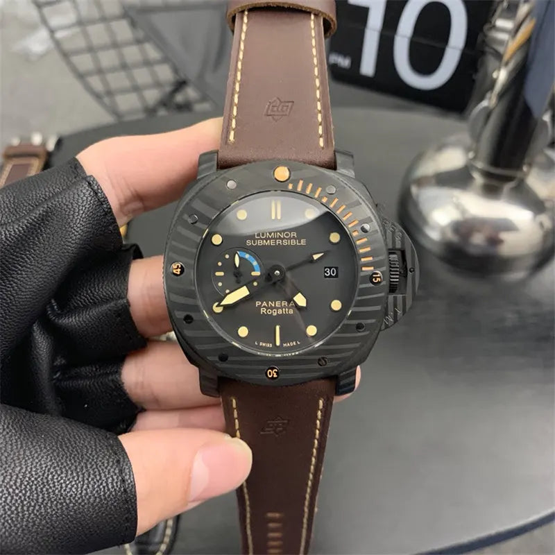 Panerai Carbon Fiber Black Dial - Hình 8