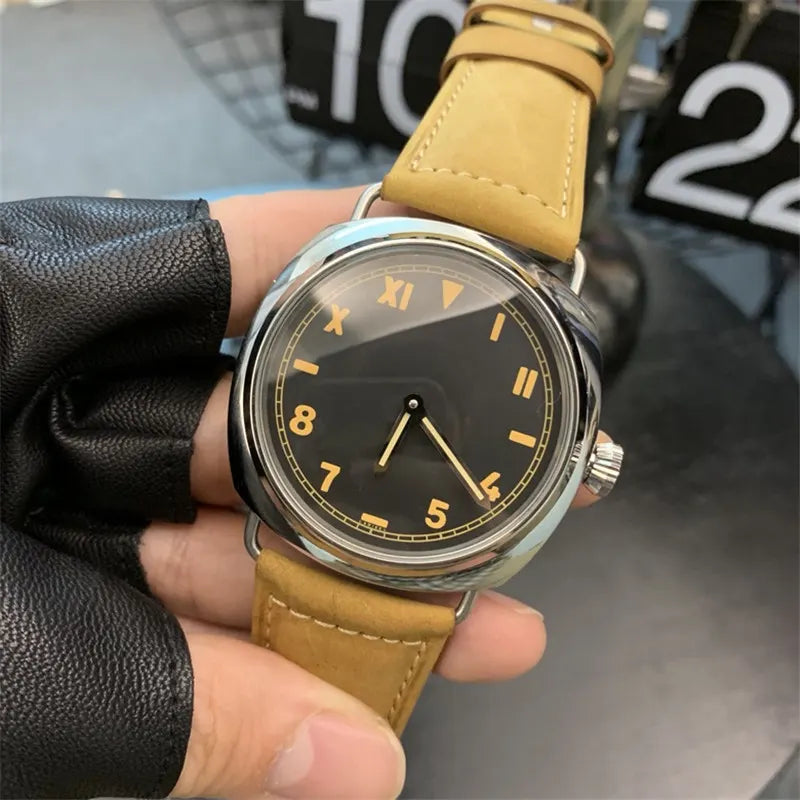 Vintage Style Black Dial Watch - Hình 7