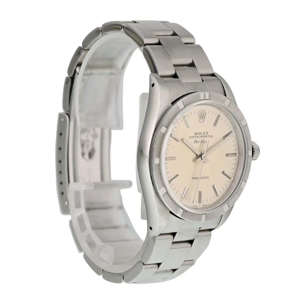 Vintage Rolex Air-King Silver Dial - Hình 3