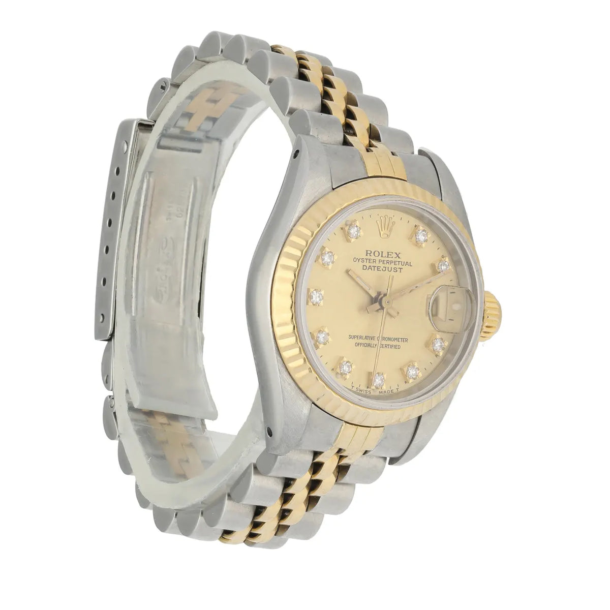 Rolex Gold Champagne Diamond datejust dial - Hình 3