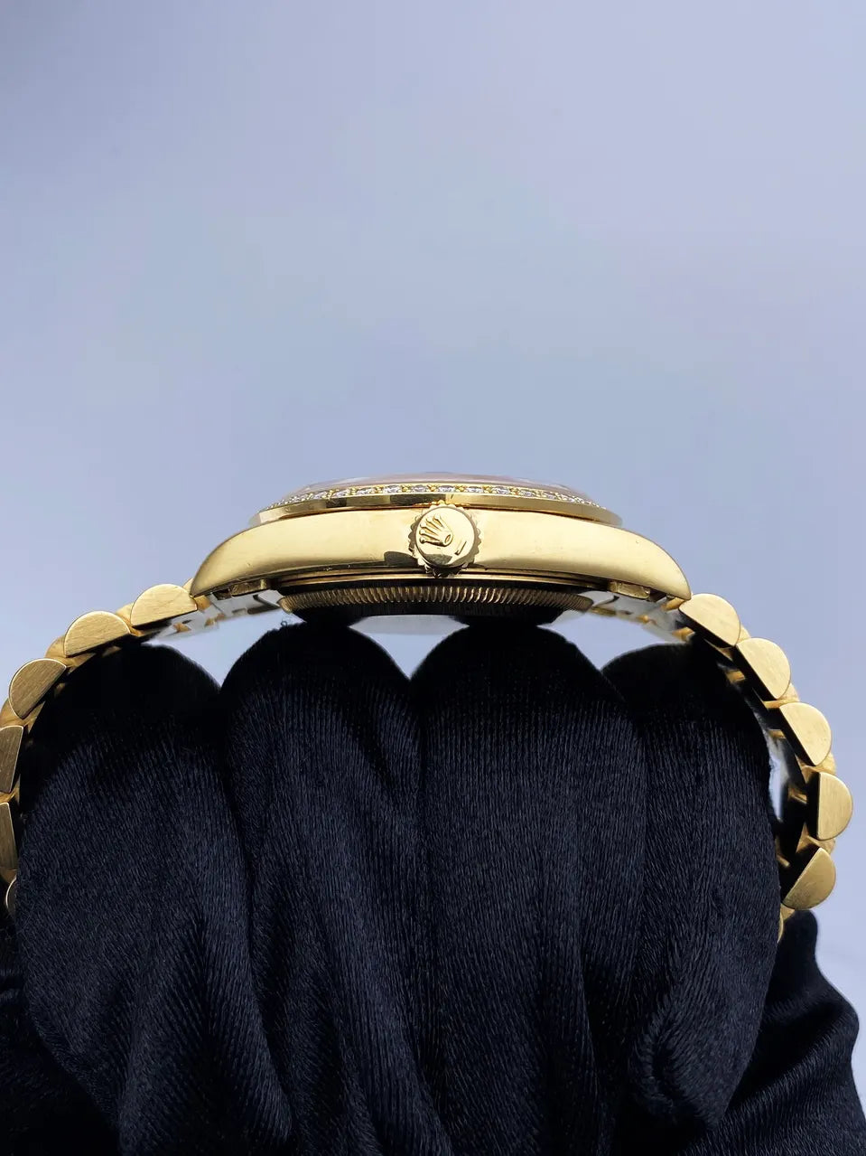 Rolex Gold Diamond Bezel Black - Hình 4
