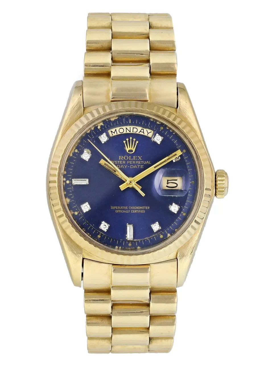Rolex Day-Date 36 Gold Blue Diamond - Hình 2
