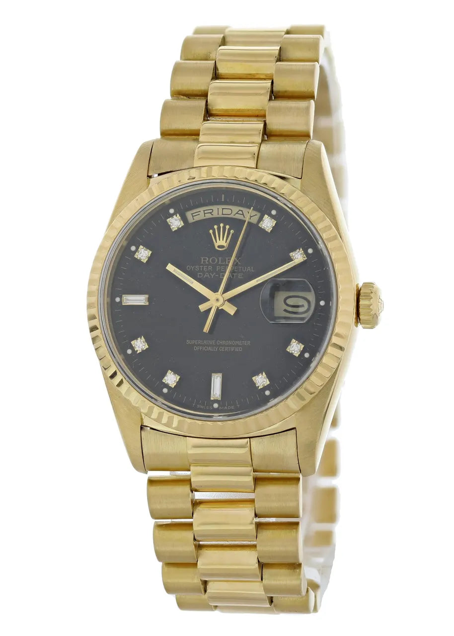 Rolex Gold Black Diamond - Hình 2