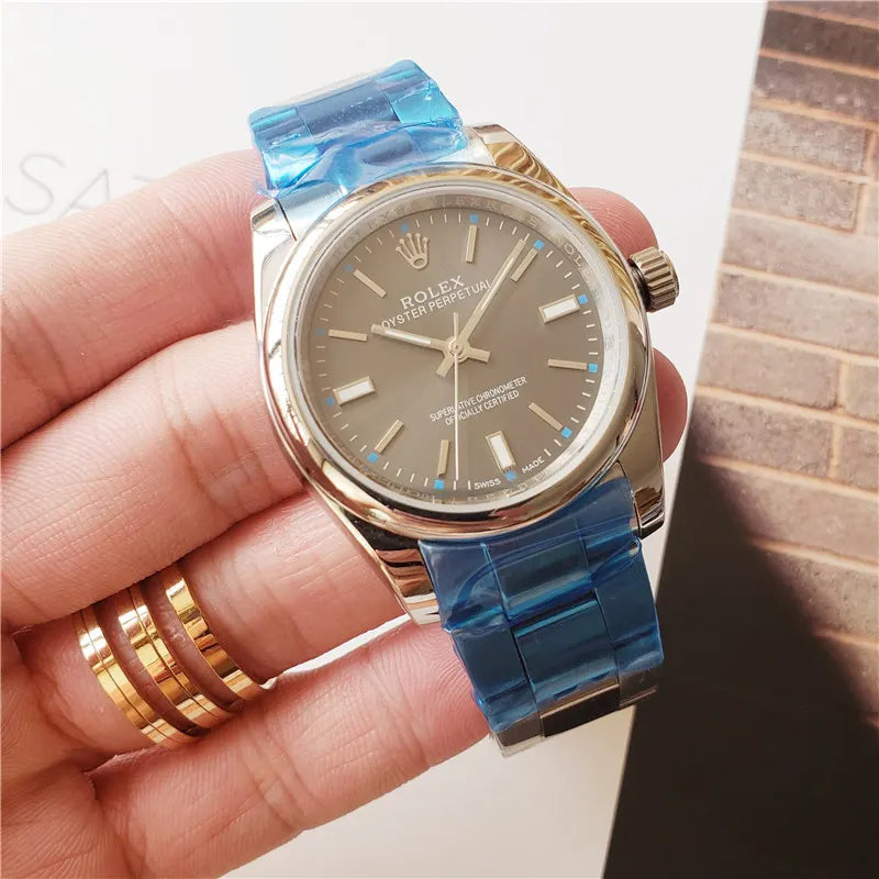 Rolex Olive Dial Stainless Steel - Hình 6