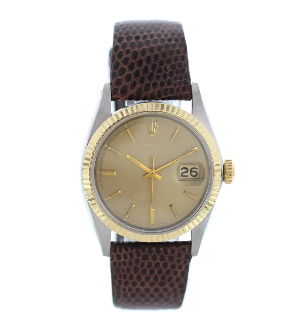 datejust Rolex Gold Fluted Bezel - Hình 2