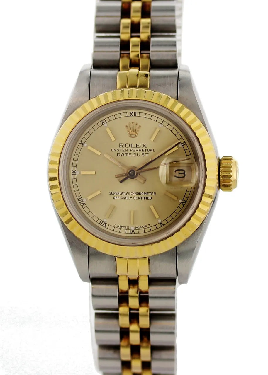 datejust steel Rolex Two-Tone Champagne Dial - Hình 3