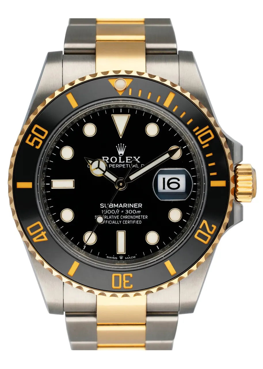 Rolex Two-Tone Submariner Black - Hình 12