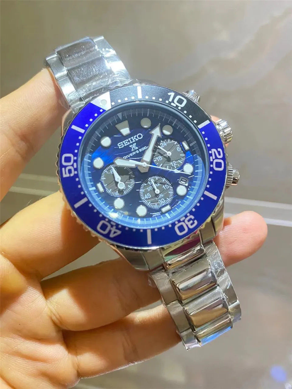 Seiko Prospex Blue Bezel - Hình 7