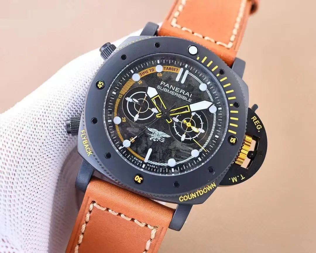 Panerai Black Dial Leather