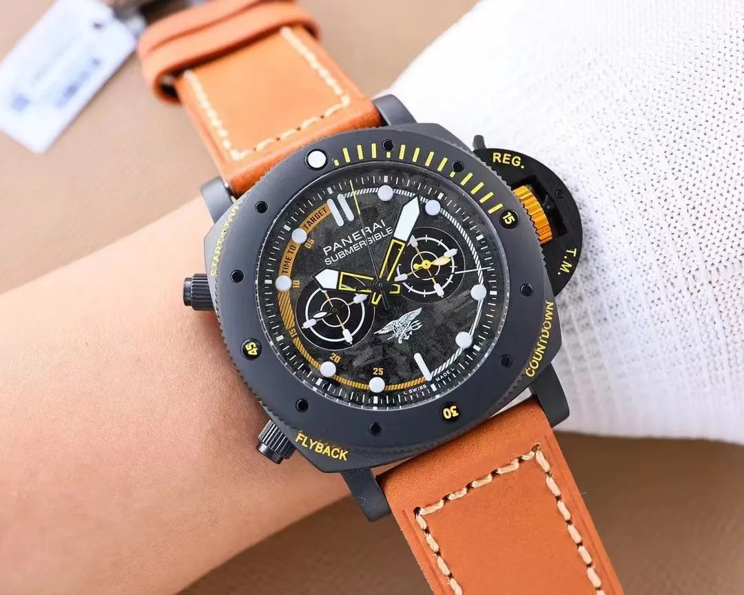 Panerai Black Dial Leather - Hình 3