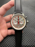 Tag Heuer Carrera Silver Dial Black Leather Chronograph